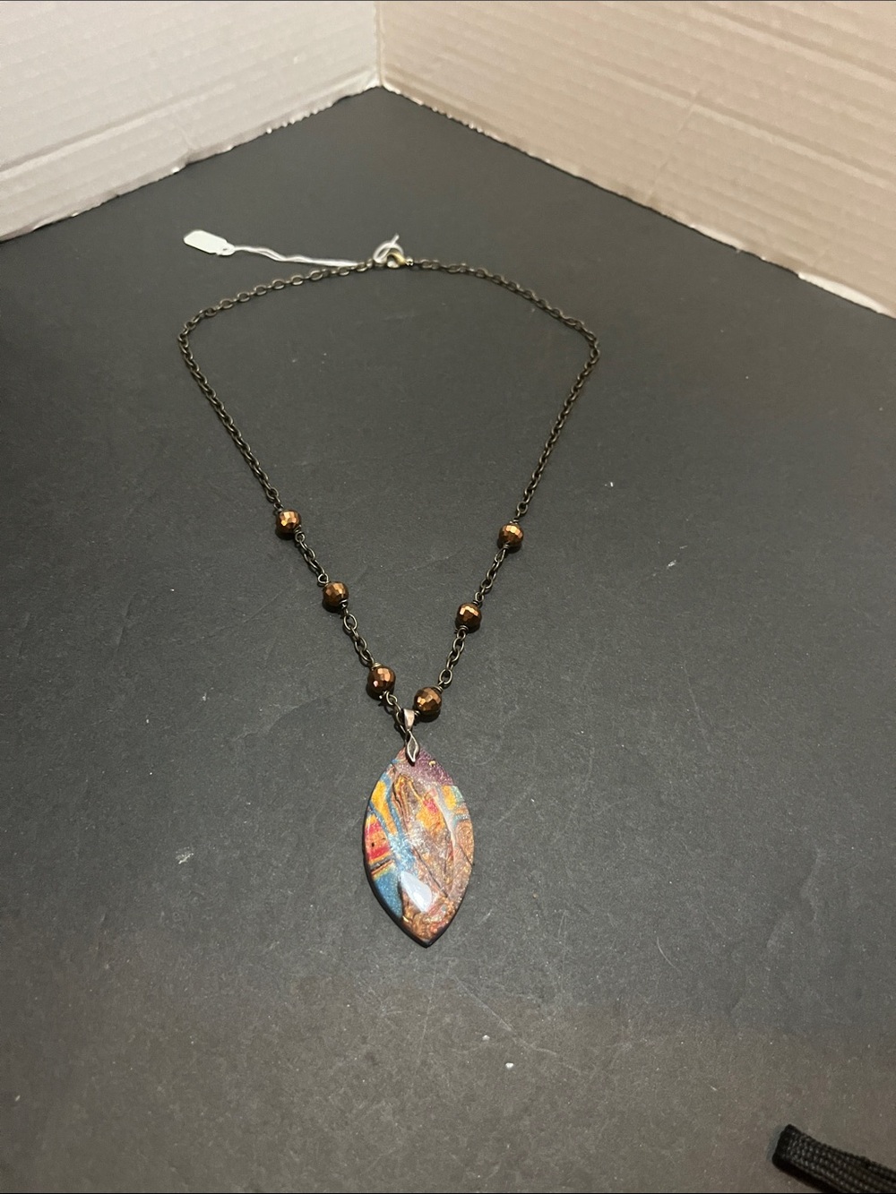 Handcrafted Multicolor Leaf Pendant Necklace - Women Jewelry